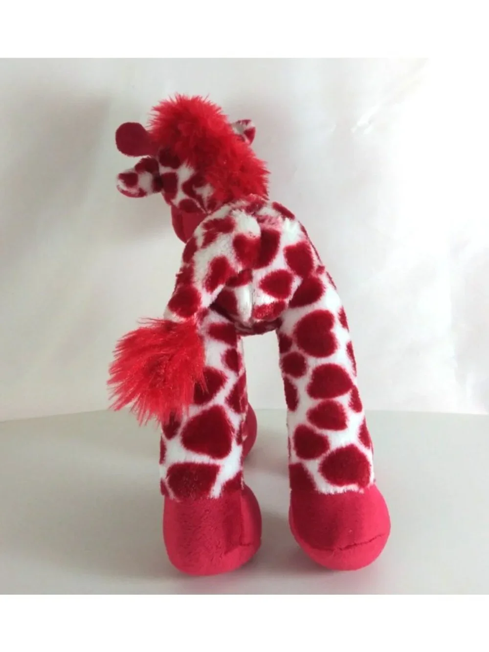 Valentine's White Giraffe With Red Heart Spots Soft 14